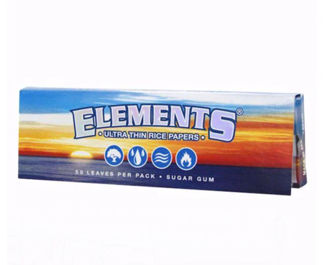 Elements Ultra Thin Rice Rolling Papers- 50 per pack