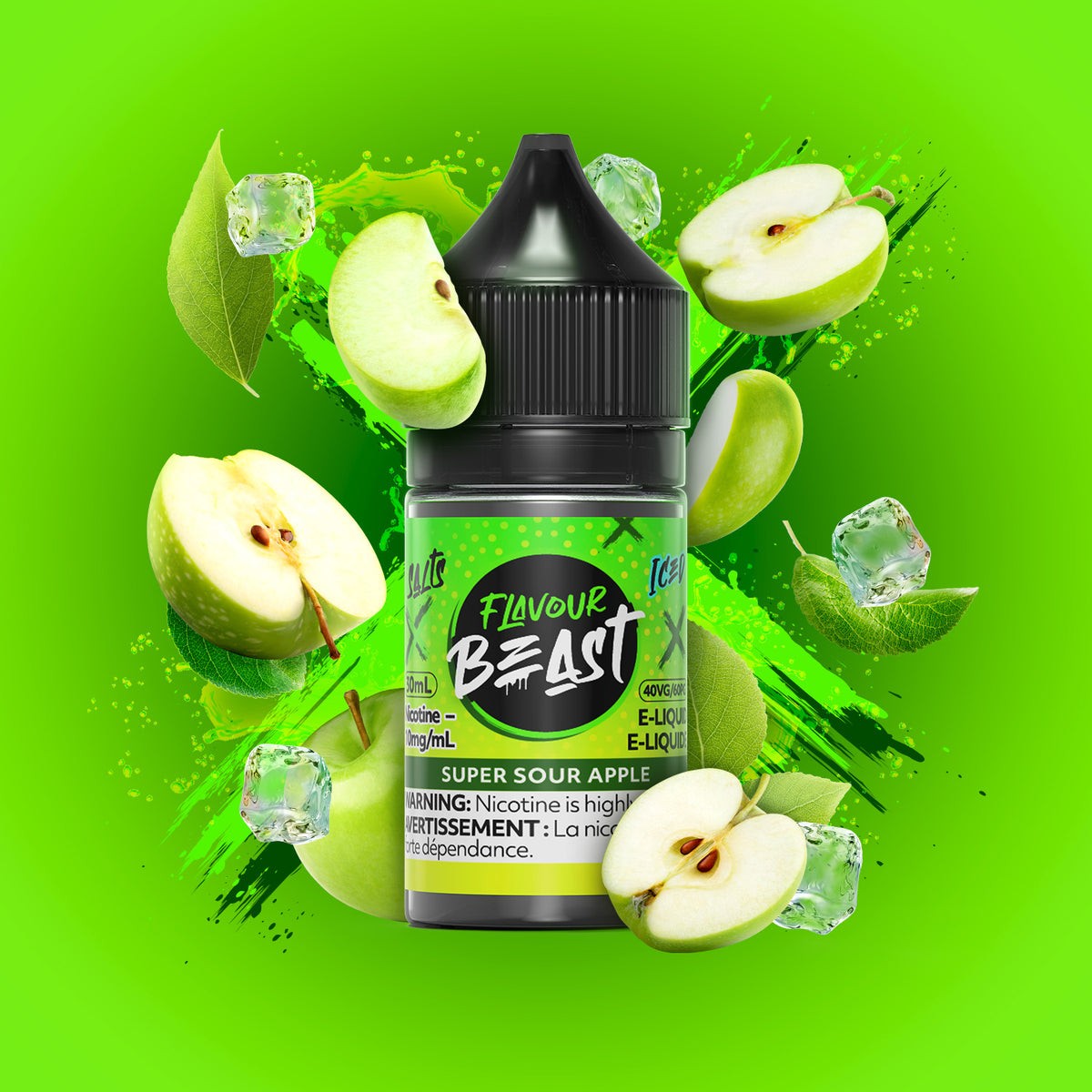 Flavour Beast Salts E-Liquid 20mg - Super Sour Apple