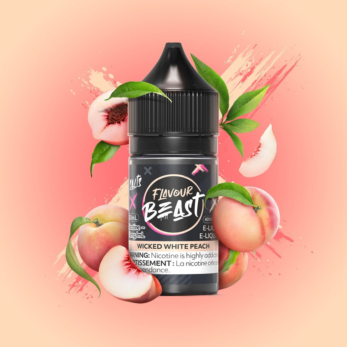 Flavour Beast Salts E-Liquid 20mg - Wicked White Peach