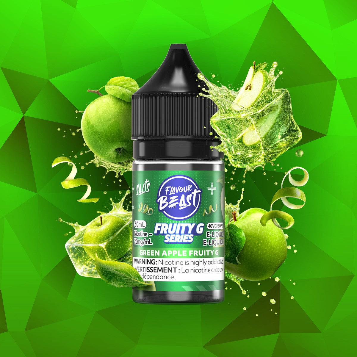 Flavour Beast Salts E-Liquid 20mg - Green Apple Fruity G