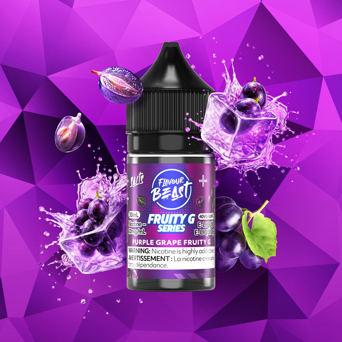 Flavour Beast Salts E-Liquid 20mg - Purple Grape Fruity G