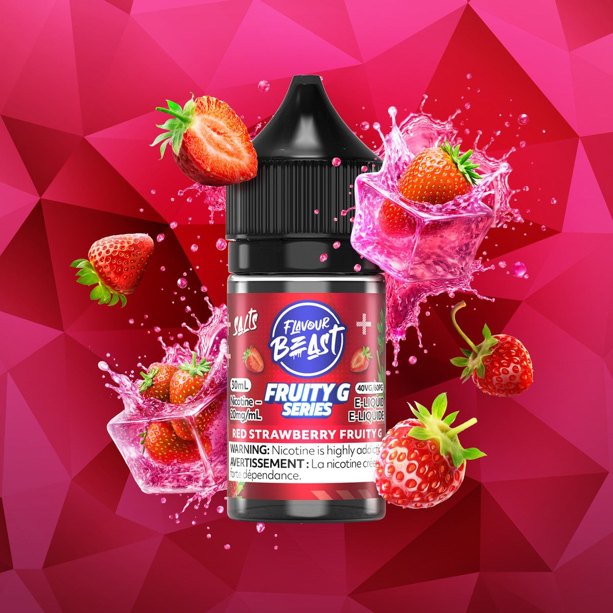 Flavour Beast Salts E-Liquid 20mg - Red Strawberry Fruity G