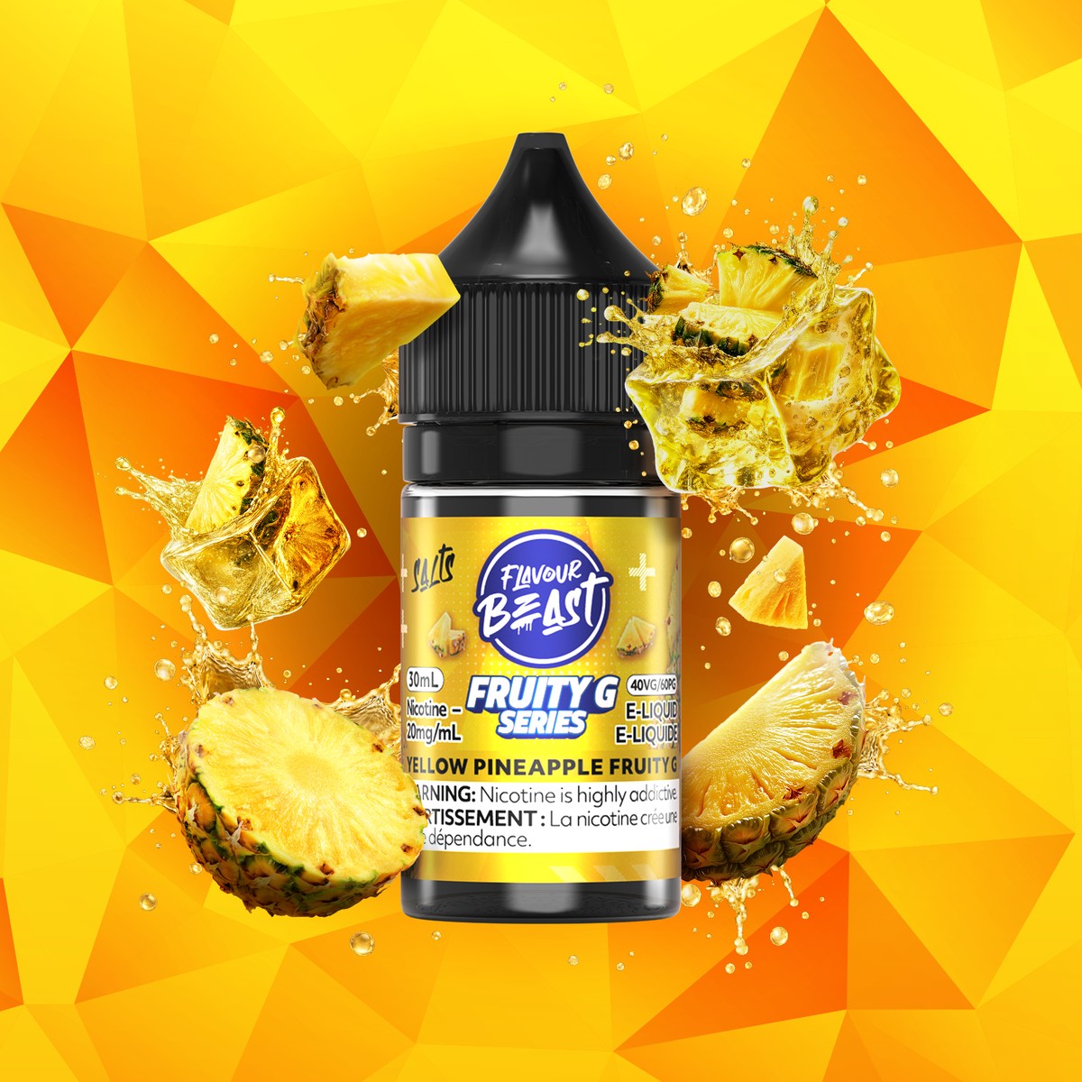 Flavour Beast Salts E-Liquid 20mg - Yellow Pineapple Fruity G