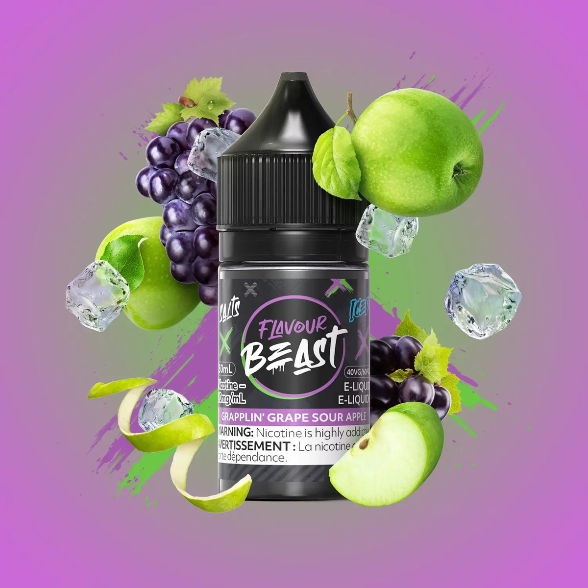 Flavour Beast Salts E-Liquid 20mg - Grape Sour Apple