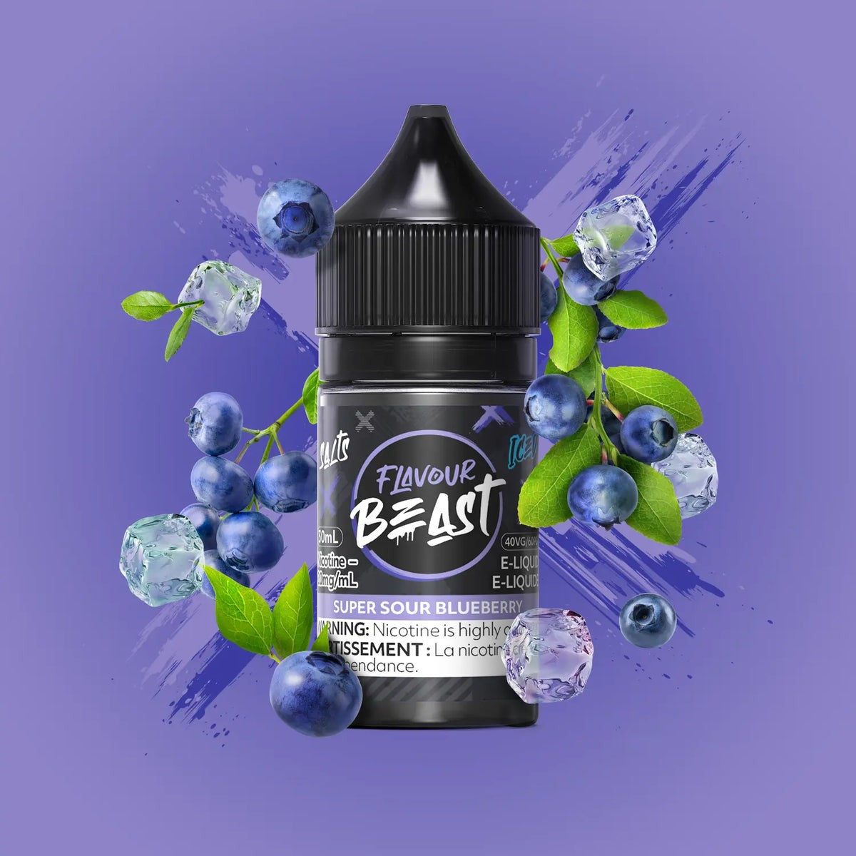Flavour Beast Salts E-Liquid 20mg - Super Sour Blueberry