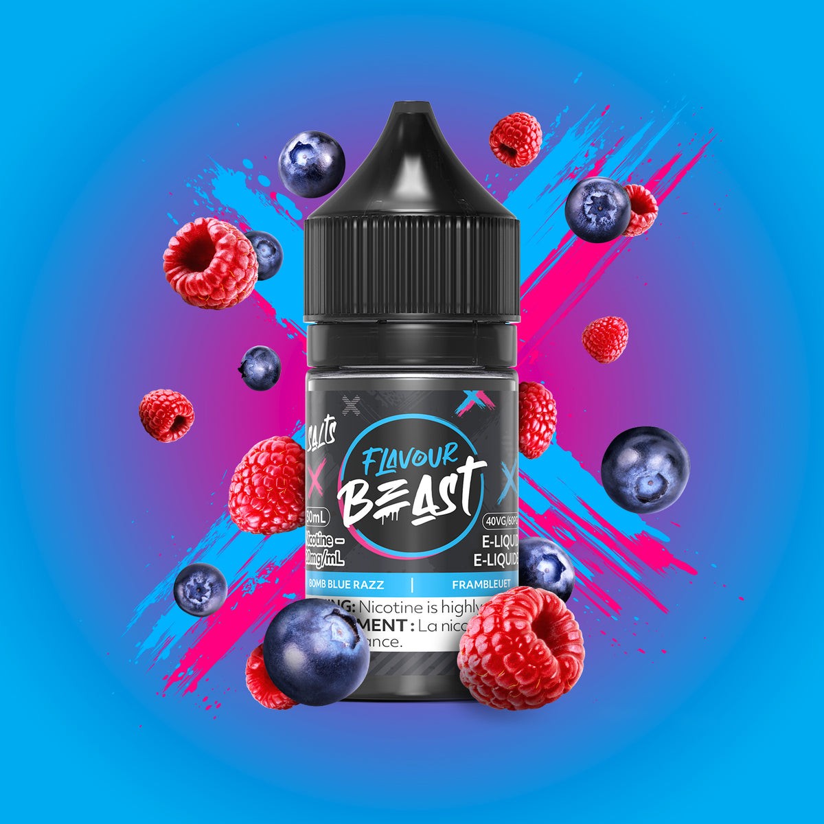 Flavour Beast Salts E-Liquid 20mg - Bomb Blue Razz