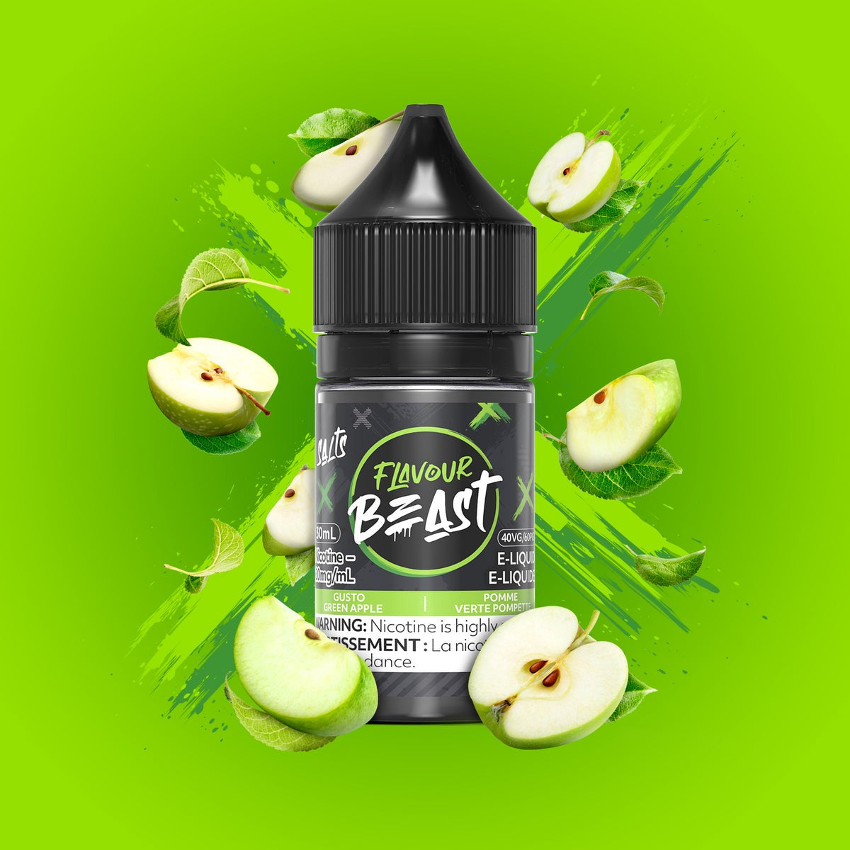 Flavour Beast Salts E-Liquid 20mg - Gusto Green Apple