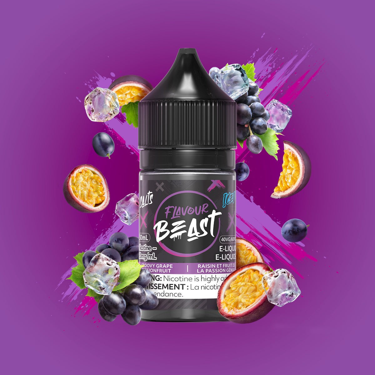 Flavour Beast Salts E-Liquid 20mg - Groovy Grape Passionfruit