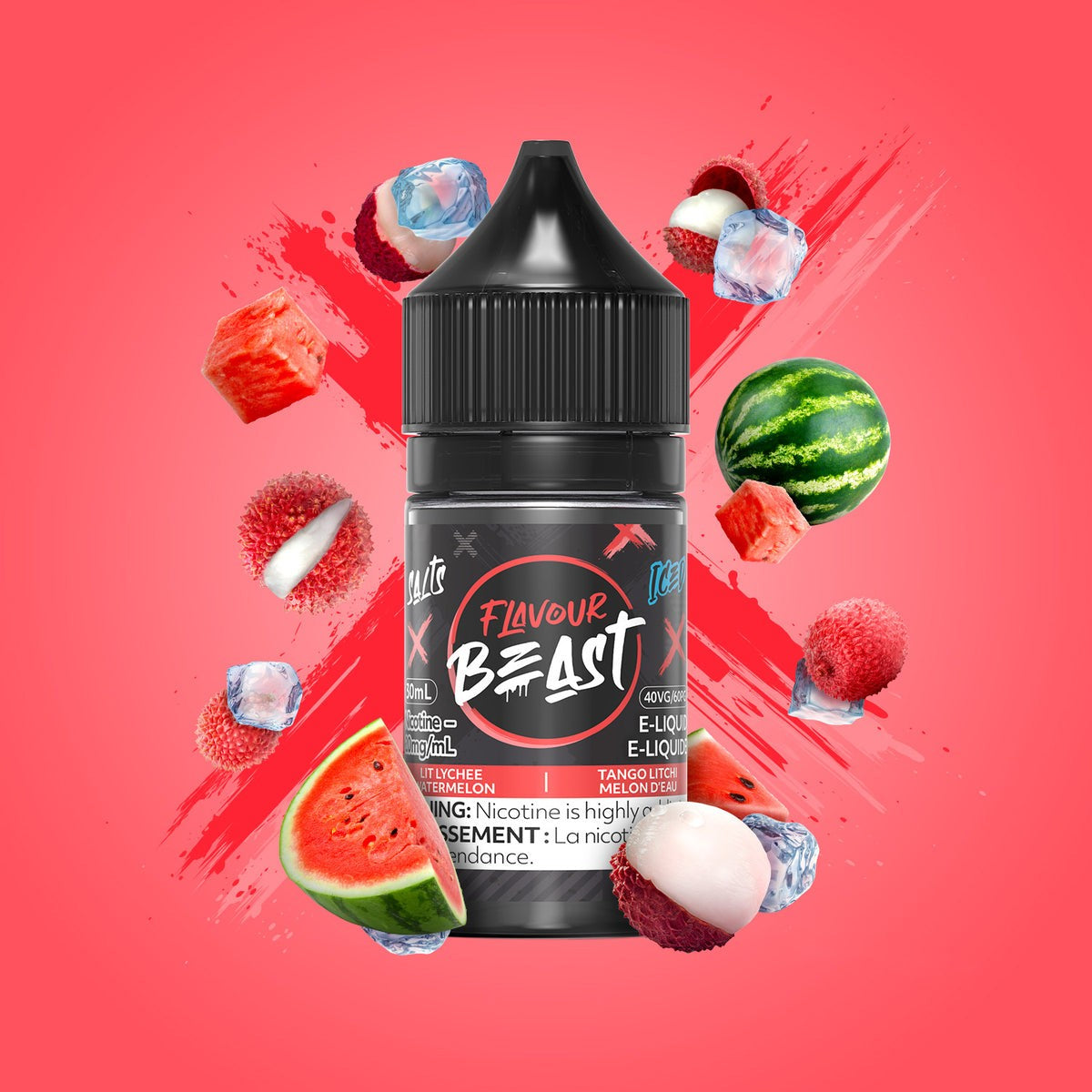 Flavour Beast Salts E-Liquid 20mg - Lit Lychee Watermelon
