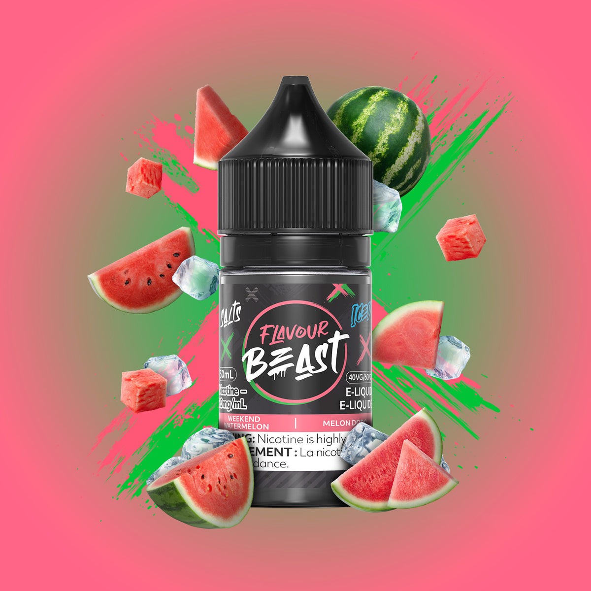Flavour Beast Salts E-Liquid 20mg - Weekend Watermelon