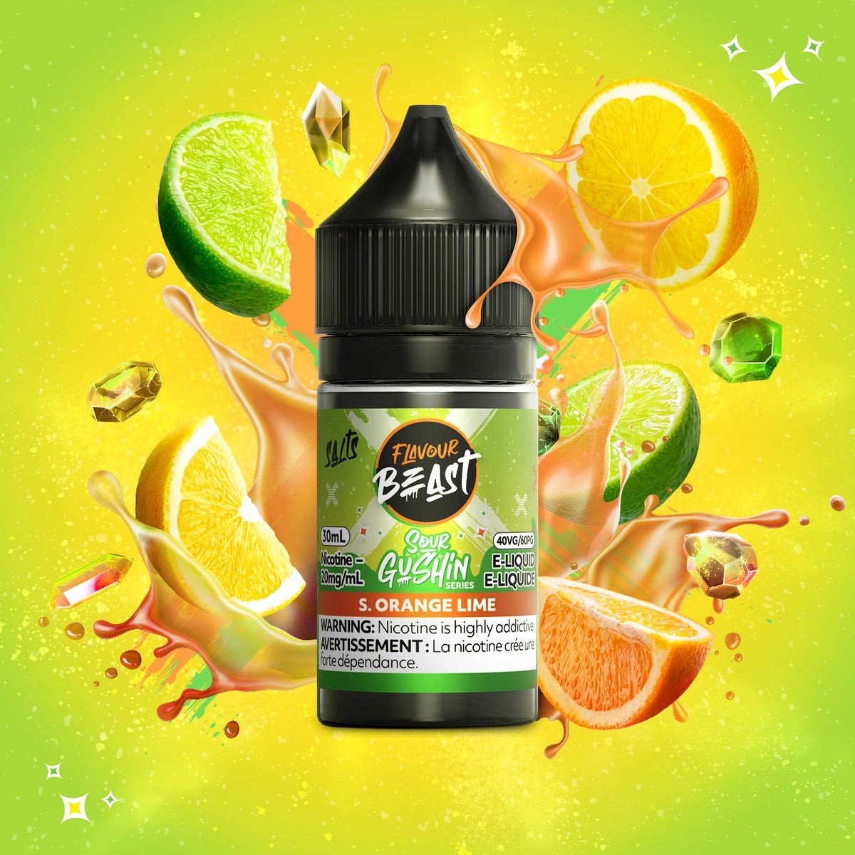 Flavour Beast Salts E-Liquid 20mg - Gushin S Orange Lime