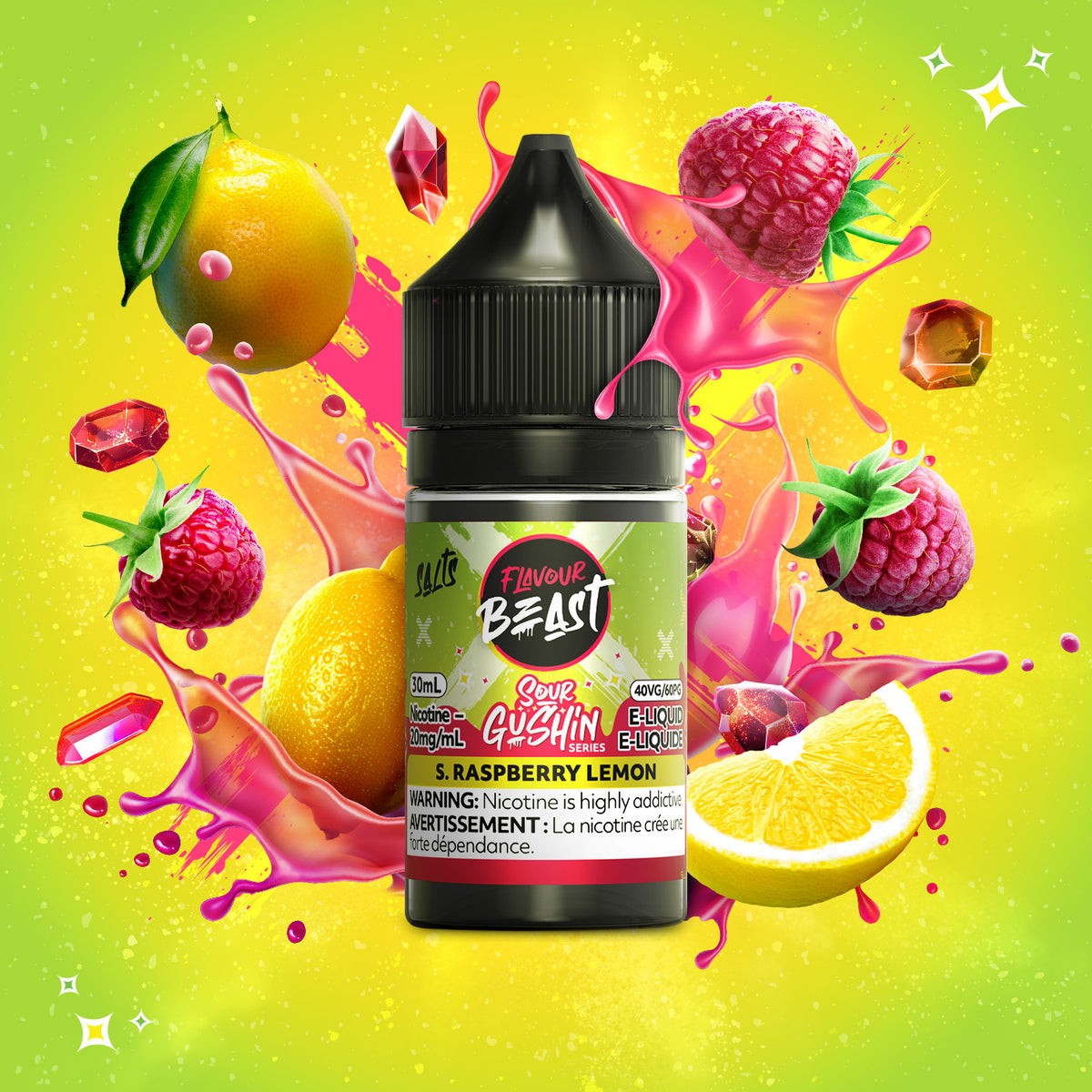 Flavour Beast Salts E-Liquid 20mg - S. Raspberry Lemon
