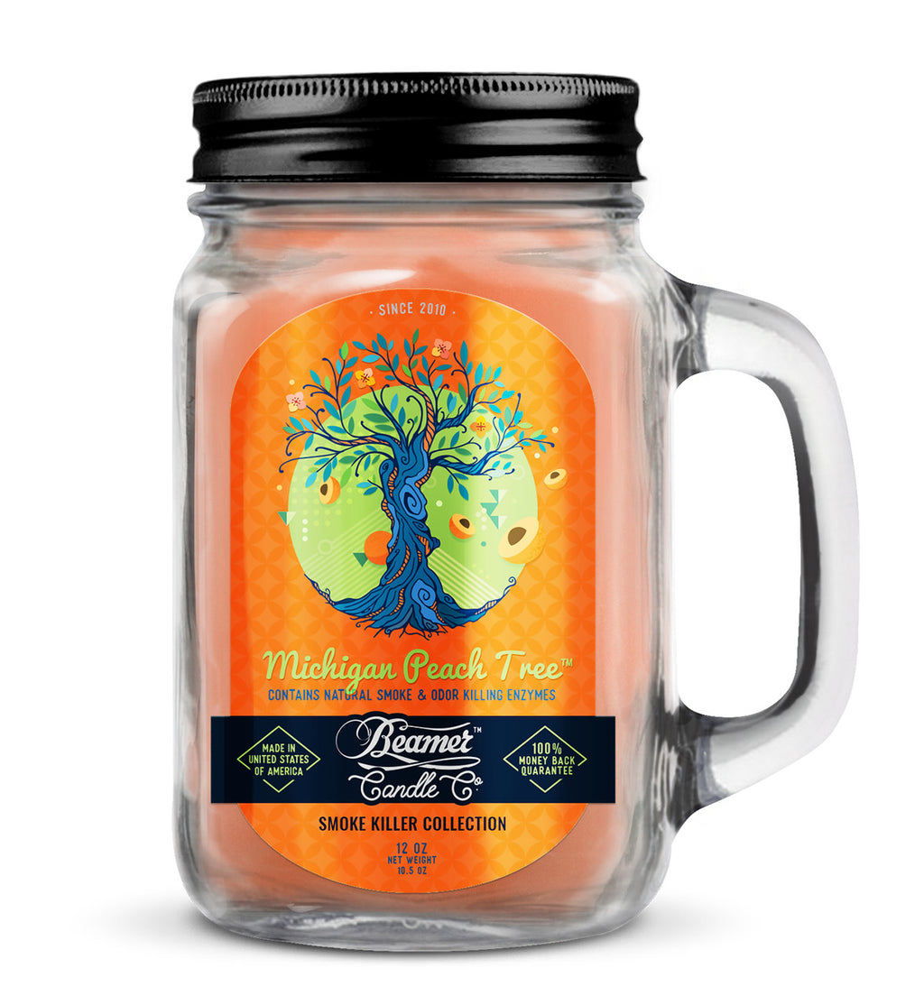 Beamer Premium Smoke Killer Jar Candle - Michigan Peach Tree