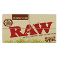 RAW Organic Hemp Single Wide Rolling Papers- 100 leaves