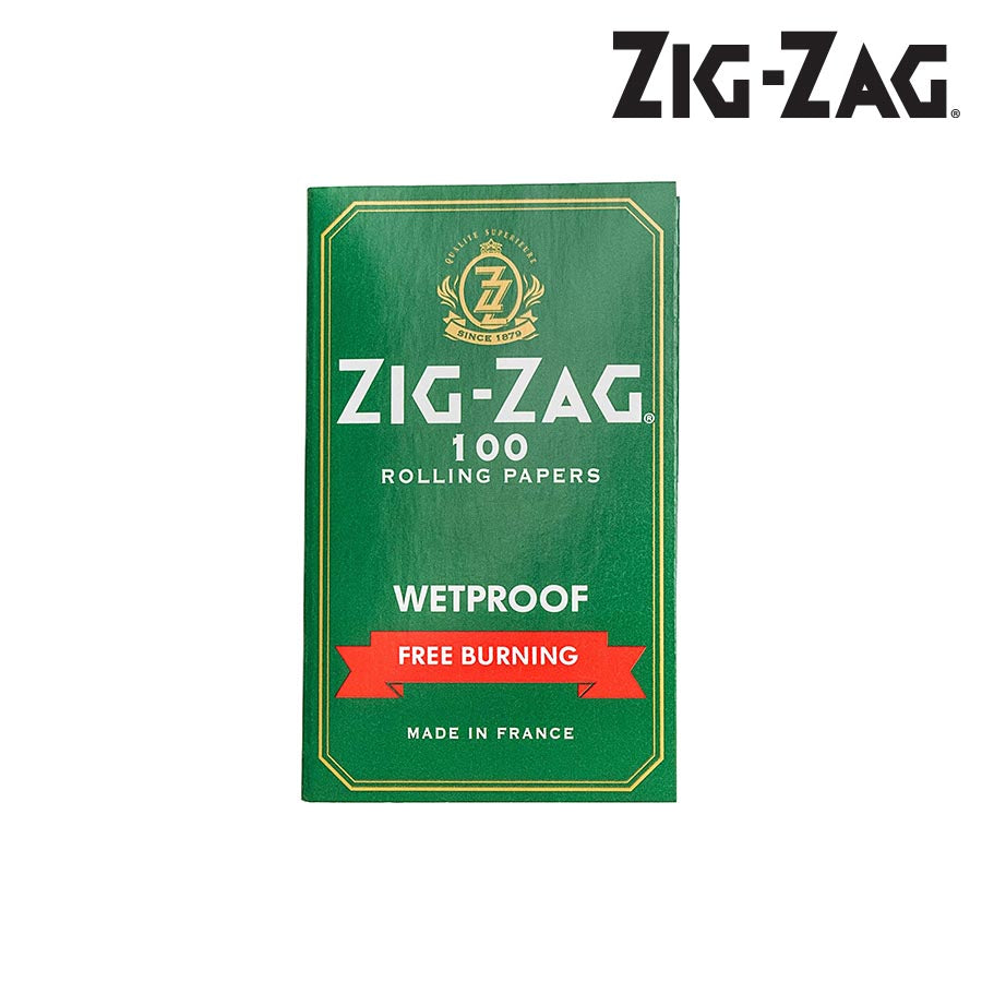 Zig-Zag Green Wetproof Rolling Papers- 100 per pack