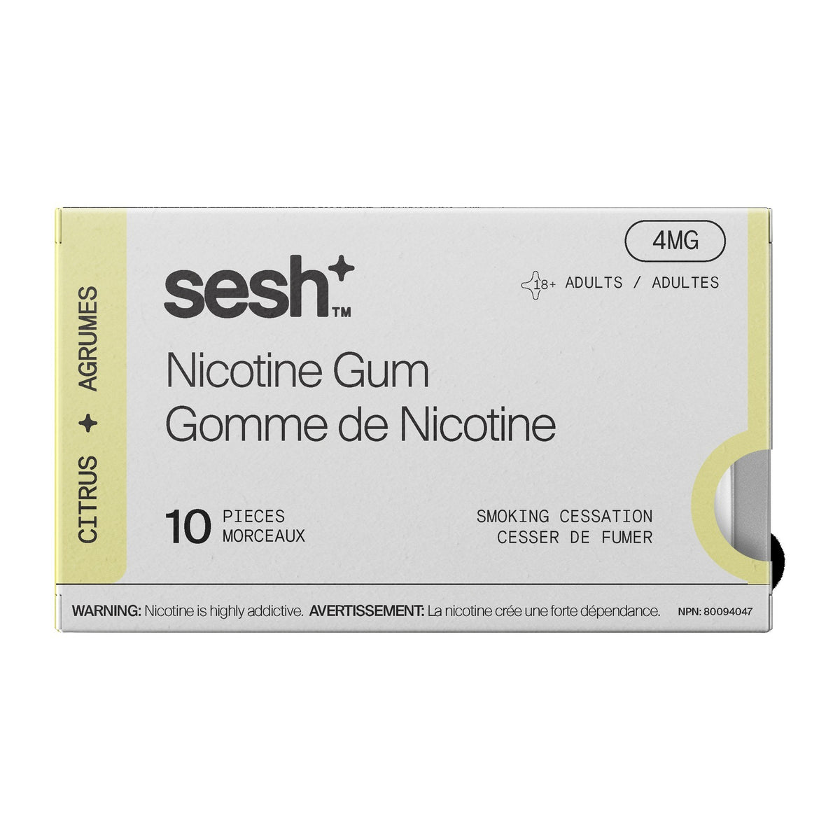 SESH+ Nicotine Gum - Citrus 4mg