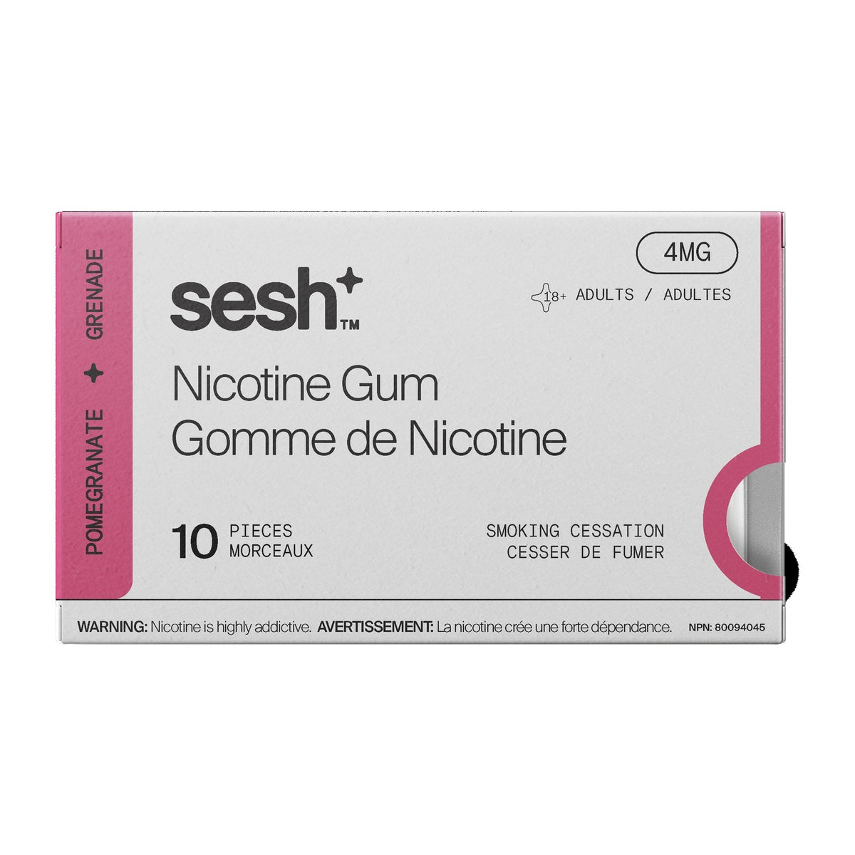 SESH+ Nicotine Gum - Pomegranate 4mg