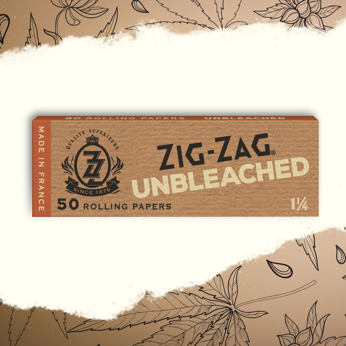 Zig-Zag Unbleached 1¼ Rolling Papers - 50 per pack